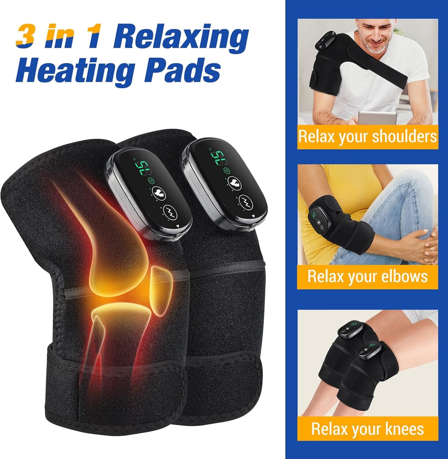 Heated Knee Massager Pro 3-in-1